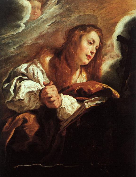  Domenico  Feti Saint Mary Magdalene Penitent France oil painting art